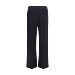 Khaite Black Polyester Casual Pants