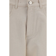 Rohe Beige Cotton Straight-Leg Jeans