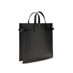 Valentino Garavani Black Calf Leather Bos Taurus Shoulder Bag