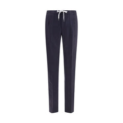 PT Torino Blue Wool Oves Aries Casual Pants
