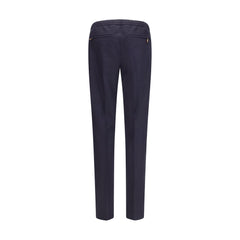 PT Torino Blue Wool Oves Aries Casual Pants