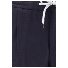 PT Torino Blue Wool Oves Aries Casual Pants