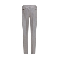 PT Torino Gray Wool Oves Aries Casual Pants