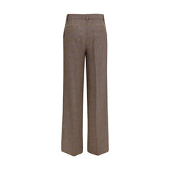 P.A.R.O.S.H. Brown Wool Oves Aries Casual Pants