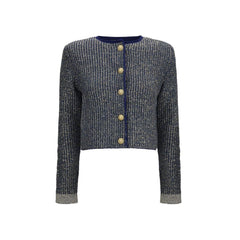 Balmain Blue Polyamide Cardigan