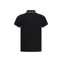 Moncler Black Cotton Polo Shirt