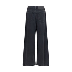 MM6 Black Cotton Relaxed Fit Jeans