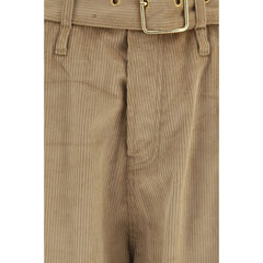 Darkpark Beige Cotton Casual Pants