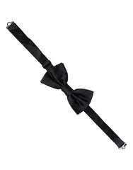 Dolce & Gabbana Men Black 100% Silk Adjustable Neck Papillon Bow Tie