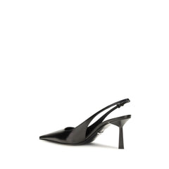 Prada Black Calf Leather Bos Taurus High Heel Pumps