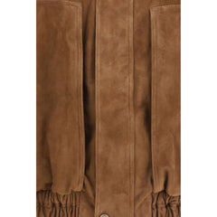 Magda Butrym Brown Suede Leather Bomber