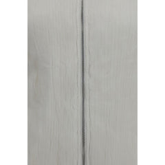 Gongdid Design White Polyester Full-Length Jacket