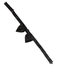 Dolce & Gabbana Men Black 100% SIlk Adjustable Neck Papillon Bow Tie