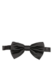 Dolce & Gabbana Men Black 100% Silk Adjustable Neck Papillon Bow Tie