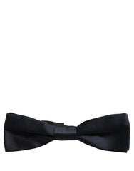 Dolce & Gabbana Men Black 100% Silk Adjustable Neck Papillon Bow Tie
