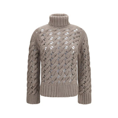 P.A.R.O.S.H. Beige Wool Oves Aries Turtleneck