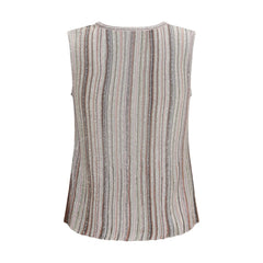 Missoni Multicolor Rayon Sleeveles T-Shirt