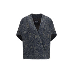 Giorgio Armani Blue Cotton Denim Jacket