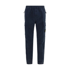 Stone Island Blue Cotton Cargo Pants