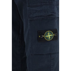 Stone Island Blue Cotton Cargo Pants