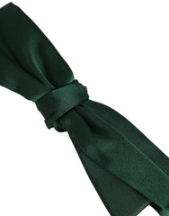 Dolce & Gabbana Men Dark Green Silk Adjustable Neck Papillon Bow Tie