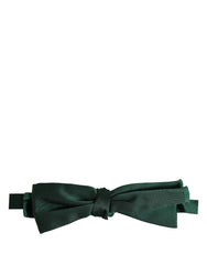 Dolce & Gabbana Men Dark Green Silk Adjustable Neck Papillon Bow Tie