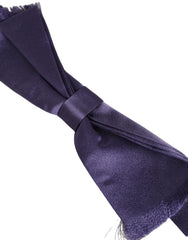 Dolce & Gabbana Men Purple 100% Silk Adjustable Neck Papillon Bow Tie