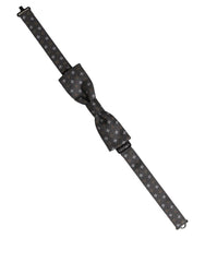 Dolce & Gabbana Men Dark Gray Geometric Adjustable Bow Tie