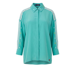 Trussardi Jeans Green Polyester Women Shirt