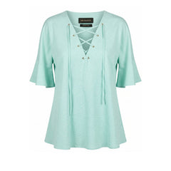 Trussardi Light Blue Cotton Women Shirt