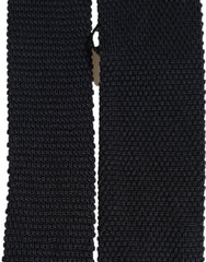 Dolce & Gabbana Men Black 100% Silk Adjustable Men Tied Necktie Tie