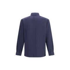 Brunello Cucinelli Blue Cotton Dress Shirt