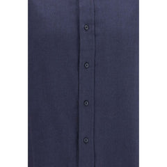 Brunello Cucinelli Blue Cotton Dress Shirt