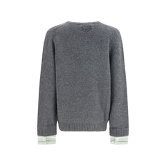 Prada Gray Wool Oves Aries Sweatshirt