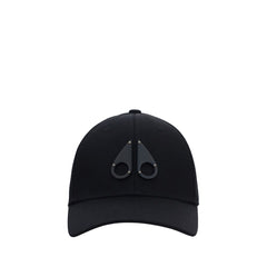 Moose Knuckles Black Cotton Cap (Baseball Hat)