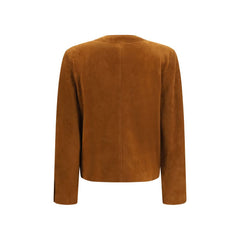 Saint Laurent Brown Lamb Ovis Aries Aries Full-Length Jacket