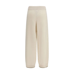 Brunello Cucinelli White Cashmere Casual Pants