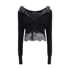 Ermanno Scervino Black Cashmere Cardigan