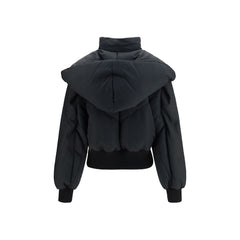 The Attico Black Cotton Full-Length Jacket