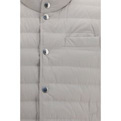 Brunello Cucinelli White Polyester Sleeveless Jacket
