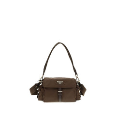 Prada Brown Recycled Polyamide Shoulder Bag