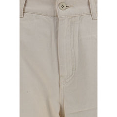Max Mara White Cotton Casual Pants