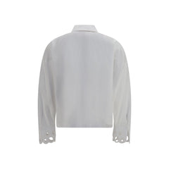 Max Mara White Cotton Dress Shirt