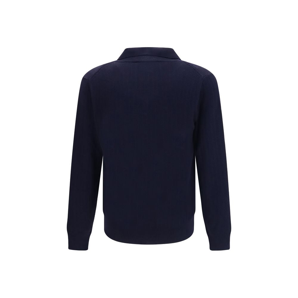 Brooksfield Blue Wool Oves Aries Cardigan
