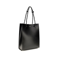 Jil Sander Black Calf Leather Bos Taurus Shoulder Bag