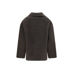 Loulou De Saison Brown Wool Oves Aries Full-Length Jacket