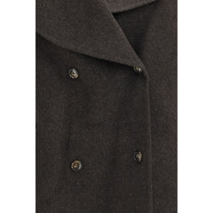 Loulou De Saison Brown Wool Oves Aries Full-Length Jacket
