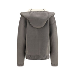 Rick Owens Gray Wool Oves Aries Hoodie