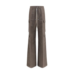 Rick Owens Gray Ramie Cargo Pants