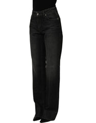 Dolce & Gabbana Black Cotton Stretch Straight Denim Jeans